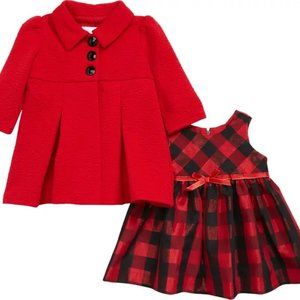 6-9M holiday Iris and Ivy’s Kid’s Textured Coat and Dress set from Nordstrom